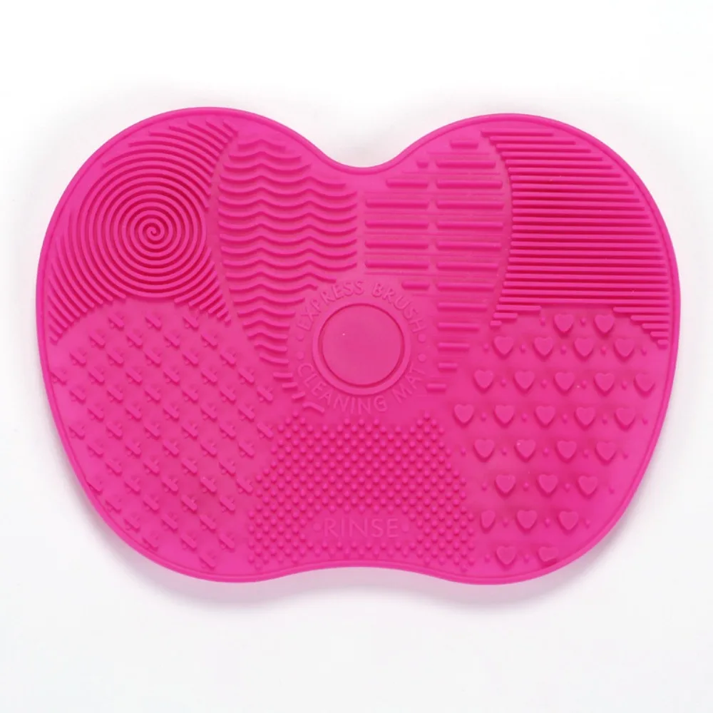 Tampon nettoyant pour pinceaux de maquillage en forme de pomme, 1 pièce, tapis de nettoyage pour Gel de lavage, fond de teint, tampon de nettoyage pour pinceaux de maquillage