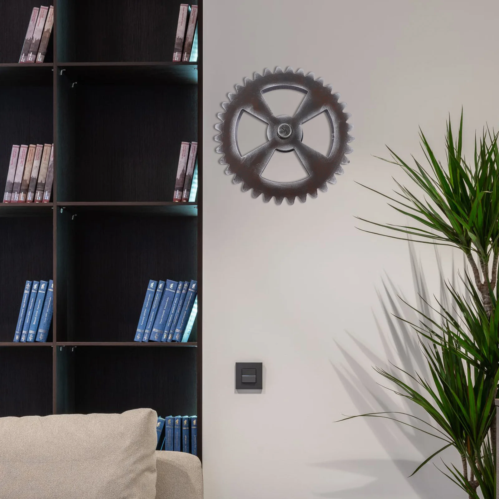 

Retro Wood Decor Wall Pendant Rotatable Vintage Wall Hanging Pendant for Home Bedroom Office Bar Industrial Style