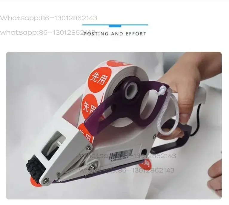 Manual Labeling Machine Labeler Hand Hold Cap Bottle Cover Adhesive Sticker Price Tag Labeller Flat Labeller Bar Code Label
