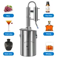 Stainless Steel Still Alcohol Distiller 20L Moonshine Wine Boiler Home Water Wine Brandy Essential Oil Brewing Kit