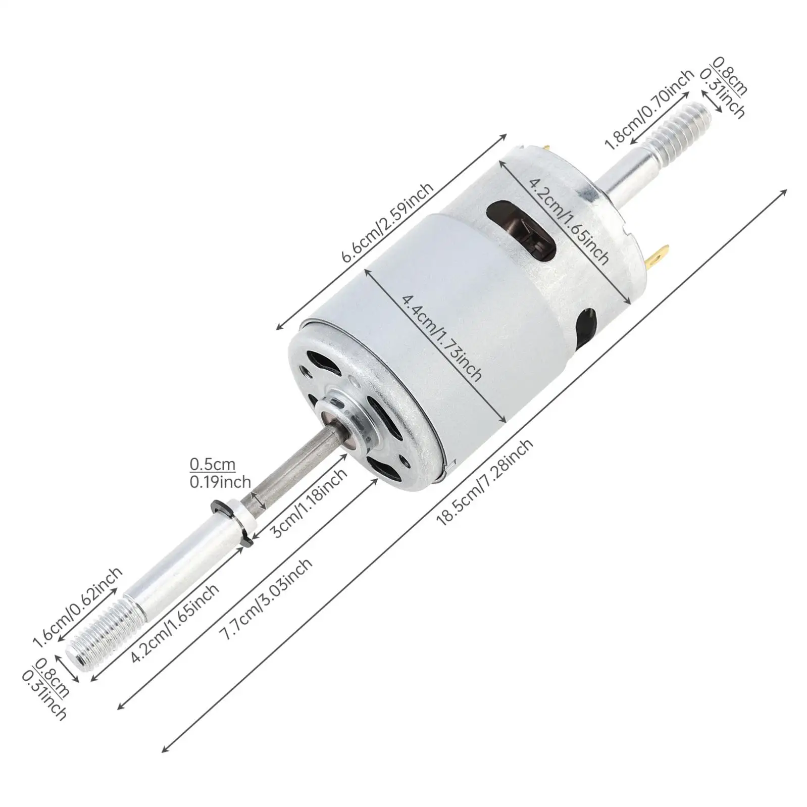 Motore Ventola Cc RS775 12V 3000 Giri/Min Doppio Albero Di Uscita 775 Sostituzione Motore Cc 220 V Ca Per Ventola Elettrica, Motori Ventola Cc RS755