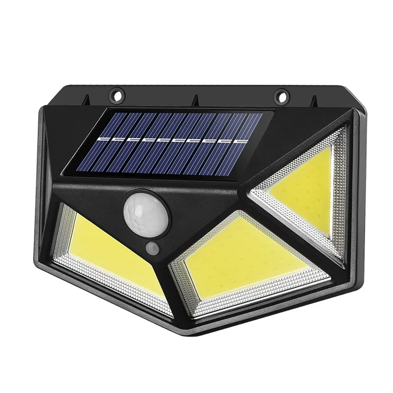 LED Solar Motion Sensor Lights Outdoor Wide Angle Lighting, IP67 Waterproof Wireless Security Solar Powered Flood Lights Outside
