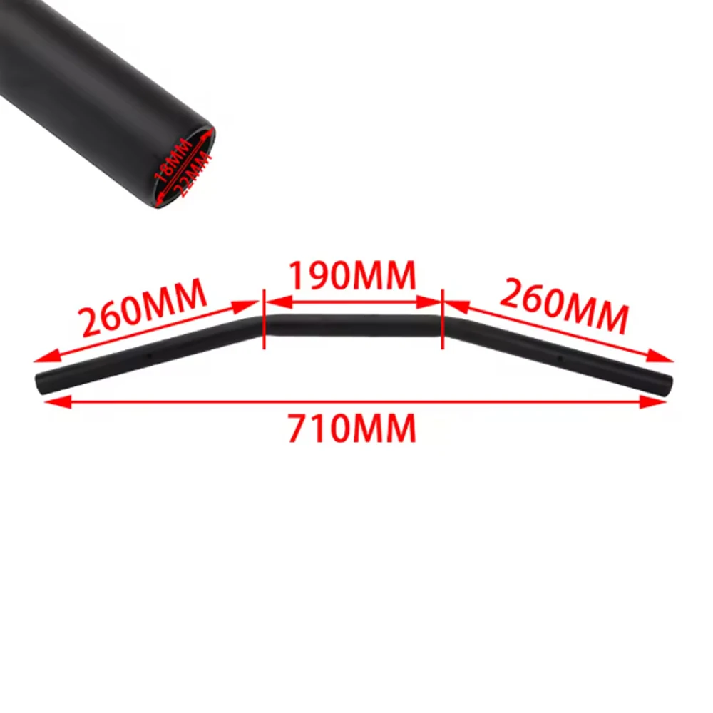 Motorcycle Handlebar Universal Iron 22MM 25MM Handle Bar For Honda Yamaha Kawasaki Suzuki Dirt Street Bike Motocross Parts