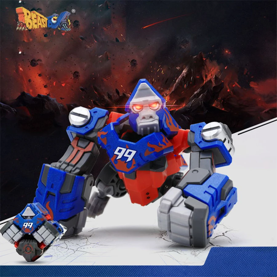 

BeastBox Deformation Robots Transformation Animal Toy Cube Model Flame JoJo Orangutan Apes Monkey Action Figure Jugetes