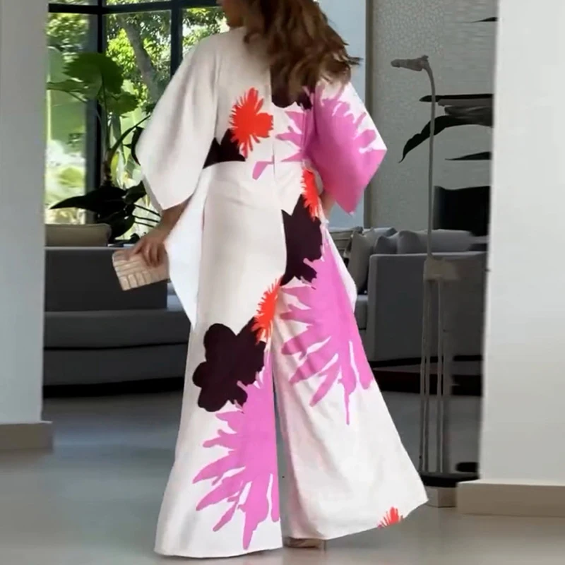 Mode Contrasterende kleur Hoge taille Jumpsuits Vrije tijd V-hals Vleermuismouwen Speelpakjes Overalls Chique ontwerpstijl Fit Pocket Romper