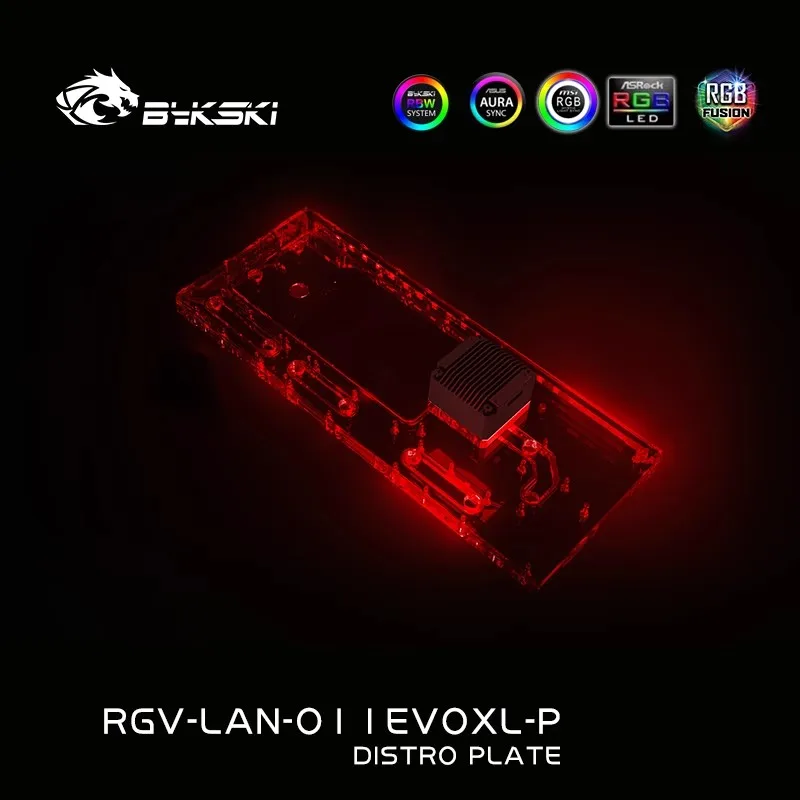 Imagem -03 - Bykski-acrílico Distro Placa Conselho para Lian li O11d Evo xl pc Case Sistema de Refrigerador de Água Combo Bomba Ddc Rgv-lan-o11evoxl-p