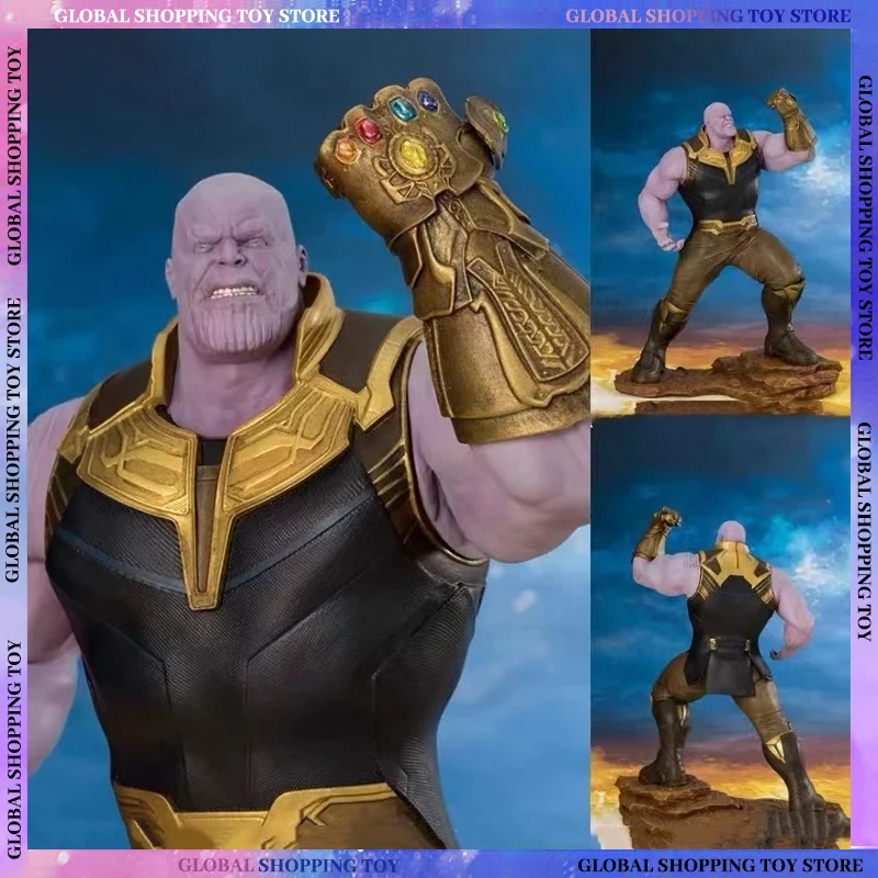 Avengers decoration statue Marvel Hero decoration model made by Avengers Thanos scene children birthday present Handmade model