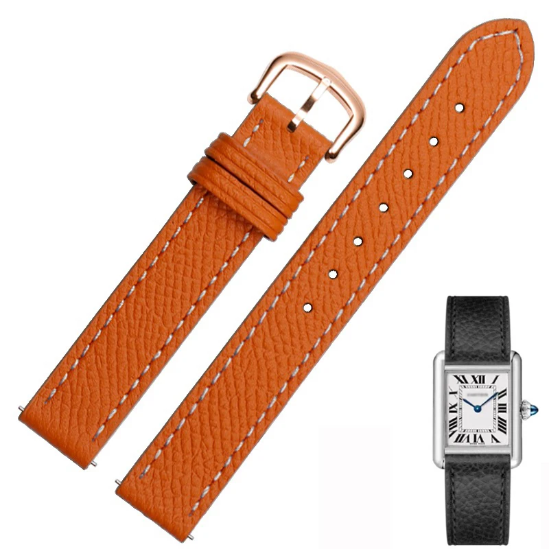 FUYIJIA Luxury Quick Release Epson Leather Watchbands C-ARTIER TANK Substitute Strap 10MM~20MM Pin Buckle Genuine Cowhide Belt