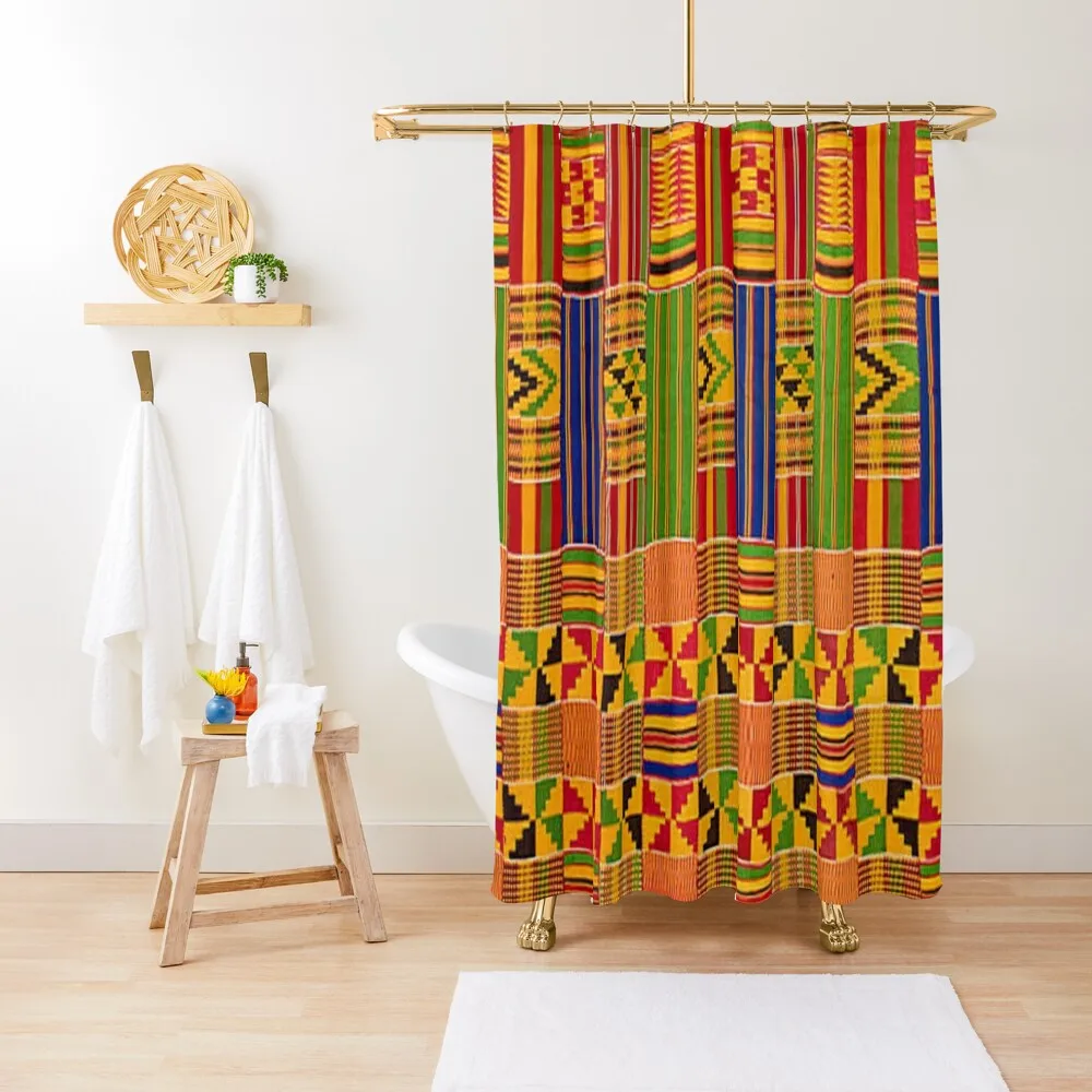 

Kente Africa design Shower Curtain Anime Bathroom Bathroom Box Set For Bathroom Curtain