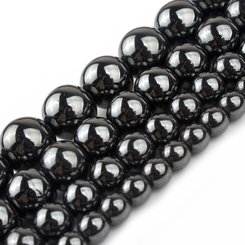 Groothandel 4-14mm Natuurlijke Zwarte Vulkanische Lavasteen Ronde Kralen 15 "Pick Maat Voor Sieraden Maken diy Armband