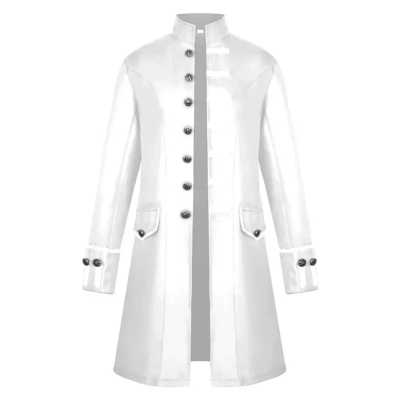 ♥ 2025 New Adult Men Steampunk Trench Coat /Shirt Vintage Prince Overcoat Medieval Renaissance Jacket Victorian Edwardian ★☆ly99
