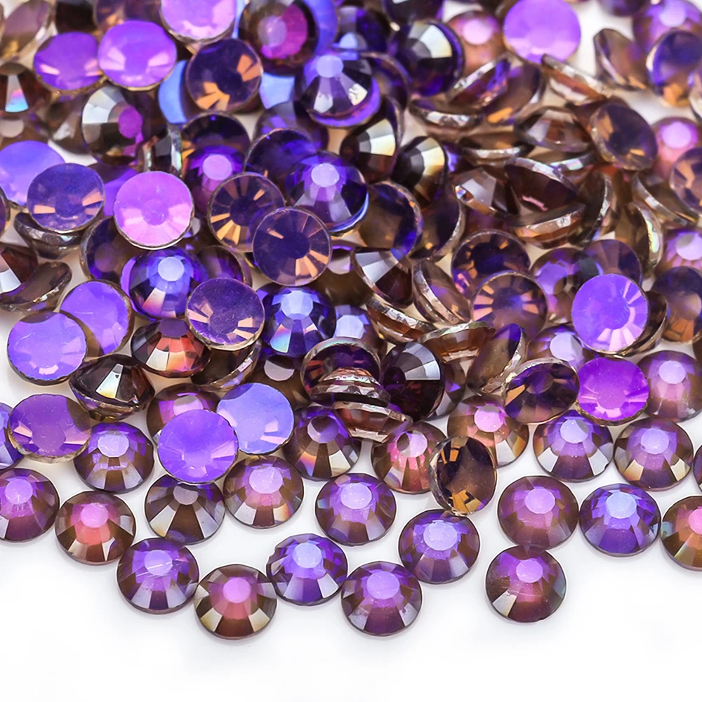 VC Aurora/Phantom/Green Shine/Rose Shine SS4-SS30 Glass Rhinestones Crystal Flatback Stones For Nail Art DIY Crafts Decorations