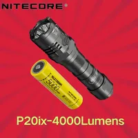 Nitecore P20ix Tactical Flashlight Super Bright 4000 Lumens Rechargeable with NL2150HPi 5000mAh Battery Troch Light For Camping