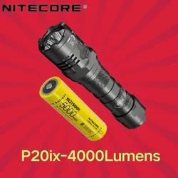 Nitecore P20ix Tactical Flashlight Super Bright 4000 Lumens Rechargeable with NL2150HPi 5000mAh Battery Troch Light For Camping