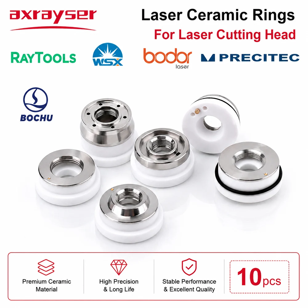10PCS Laser Ceramic Rings Raytools WSX Precitec BOCHU BOCI Bodor Laser Ceramic Body Nozzles Holder For Fiber Laser Cutting Head