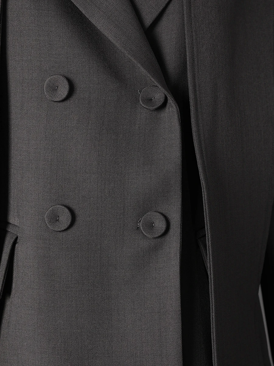 TWOTWINSTYLE Solid Spliced Pocket Slimming Blazer For Women Notched Collar Long Sleeve Patchwork Button Designer Coat Female New