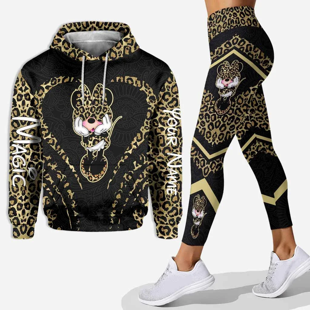 Customize Minnie 3D Hoodie Women's Hoodie Set Mickey Yoga Pants Sweatpants Women's Disney Yoga Hoodie Leggings Fashion Tracksuit