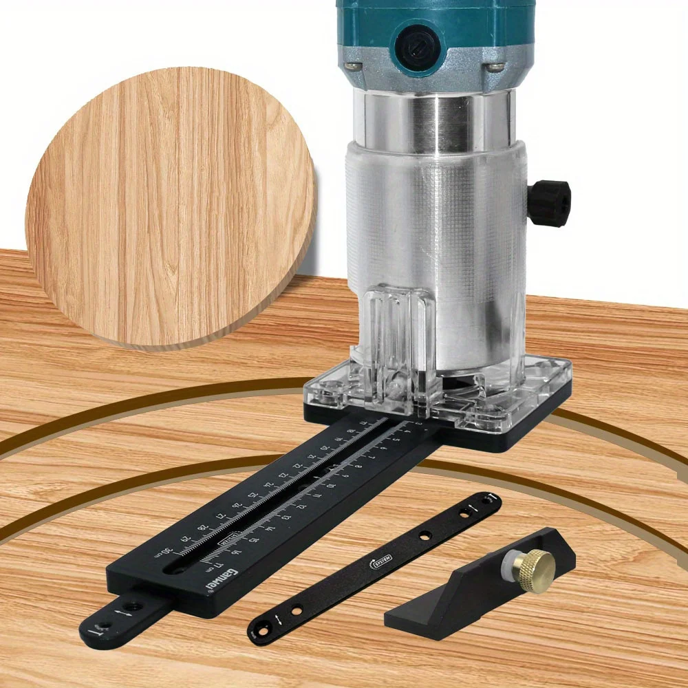 Woodworking Circle Cutting Jig 1 Set Achieve Perfect Circles with Electric Trimmer High-Precision Router Durable Universal Fit