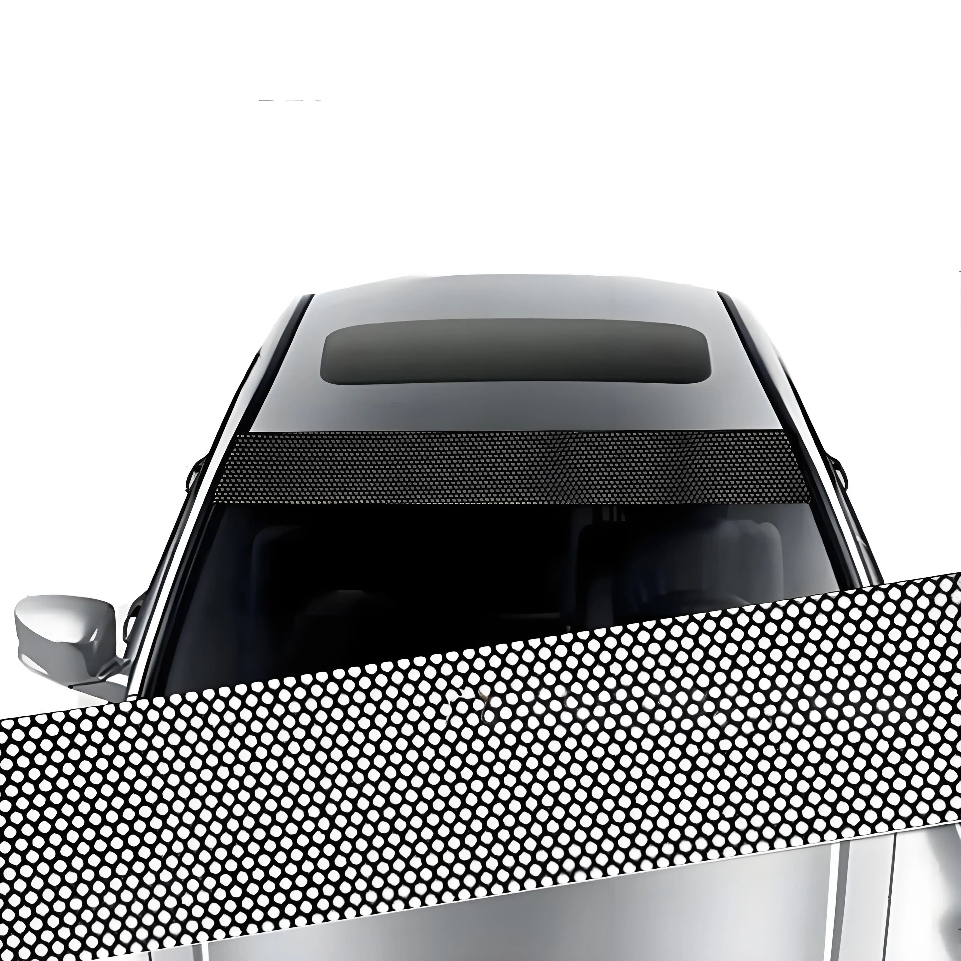 

1PC Classic Style 3D Transparent Car Windshield Stickers Front and Rear Decorative Sunshade Stickers by 59.06*7.87 inches