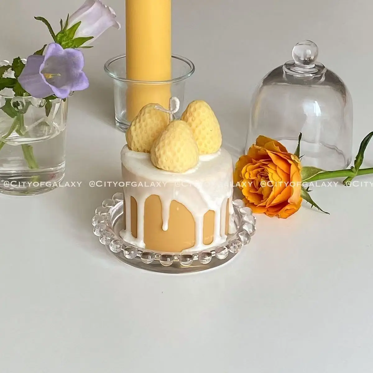 Korean InS-style jewelry display, creative decorative items, glass trays, jewelry, necklaces, storage plates, ring boxes