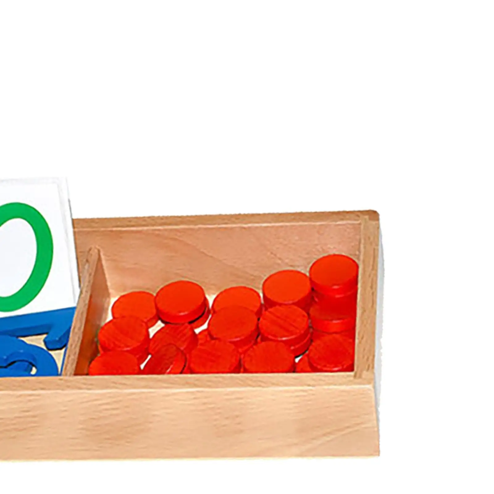 Wooden Montessori Cards Number and Counters Training Counting Number Block for Children Preschool Kids Homeschool Kindergarten