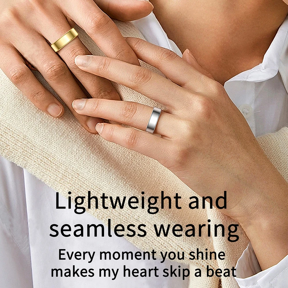 R99 IP68 Anello intelligente impermeabile in acciaio inossidabile Uomo Donna Anello da dito intelligente Attività sanitaria Tracker Frequenza cardiaca Ossigeno nel sangue