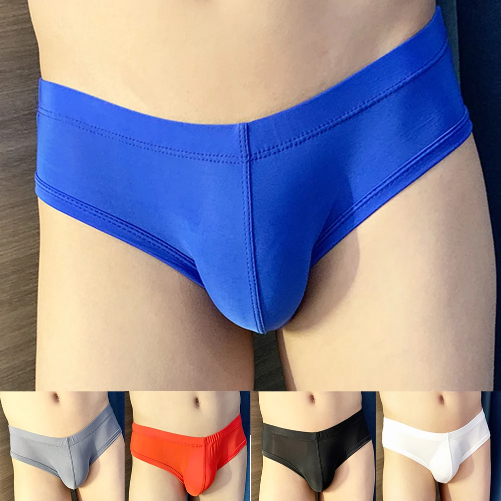 Sexy Men's Panties Transparent Low Rise Lingerie Gay Sissy Bulge Pouch Briefs Underpants Seamless Underwear Stretch Knickers