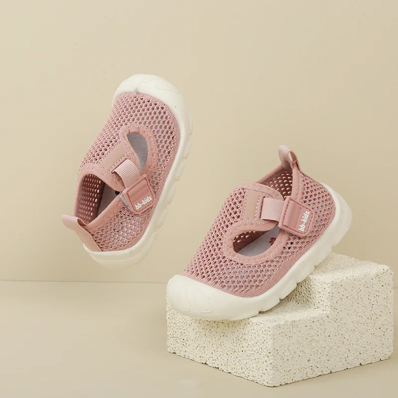 Zapatos informales de suela blanda para bebé, calzado antideslizante de malla para caminar, sandalia deportiva para niño y niña, novedad de verano