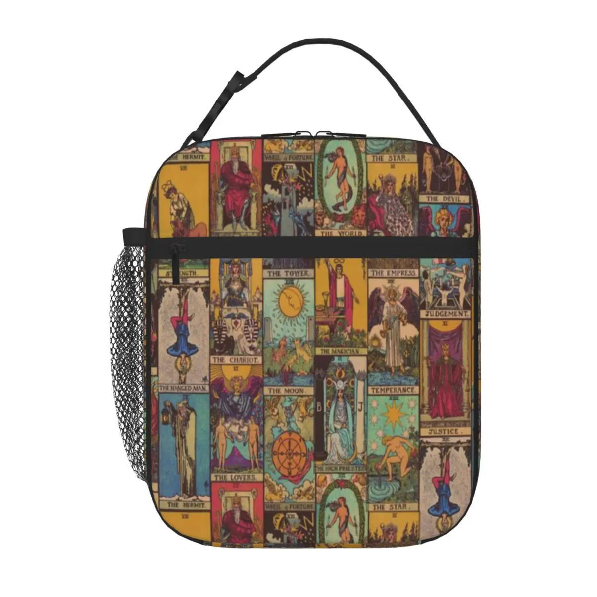 Hot Sale The Major Arcana Of Tarot Vintage Patchwork Hip Hop Outdoor Lunch Bag Office Picnic Break Picnic Lunch Bag