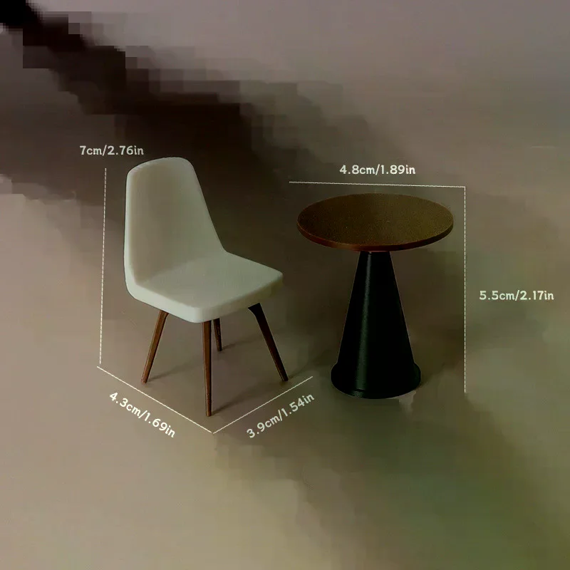 1/12 Mini sedia per casa delle bambole Modello da tavolo Casa delle bambole Mobili per soggiorno Decorazione Casa delle bambole Micro scena Puntelli da costruzione