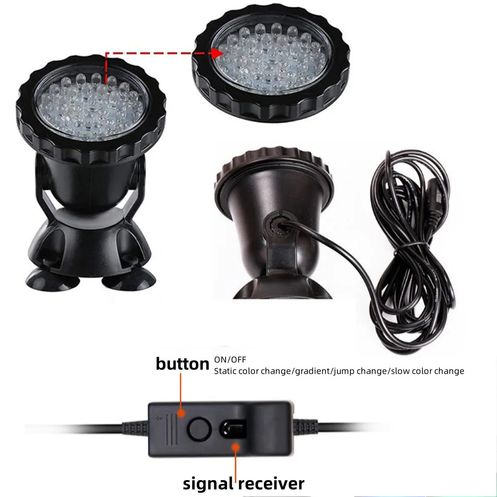 IP68 wasserdicht RGB LED Unterwasser Licht Bluetooth App Steuerung Schwimmbad Brunnen Teich Wasser Garten Aquarium Spot Lampe