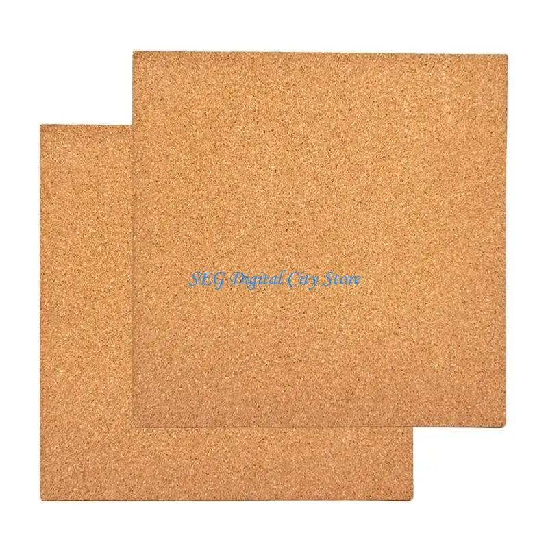 U75B قطعتان من بلاط الفلين بدون إطار مقاس 30.48 سم × 30.48 سم، ألواح الفلين اللاصقة لتزيين جدران الصور، #3