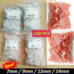 100PCS 7mm/9mm Inner Size Nozzle Sprayer Plastic Nut Diesel CR Injector Nozzle Dust Cap Diameter 12mm 14mm Parts for Bosch