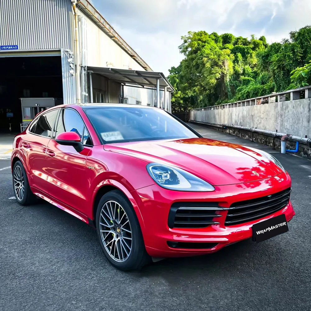 

Wrapmaster 5*56ft ПЭТ-лайнер Супер глянцевый Crystal Rouge Red автомобильная пленка виниловая с самозаживляющей пленкой из ПВХ