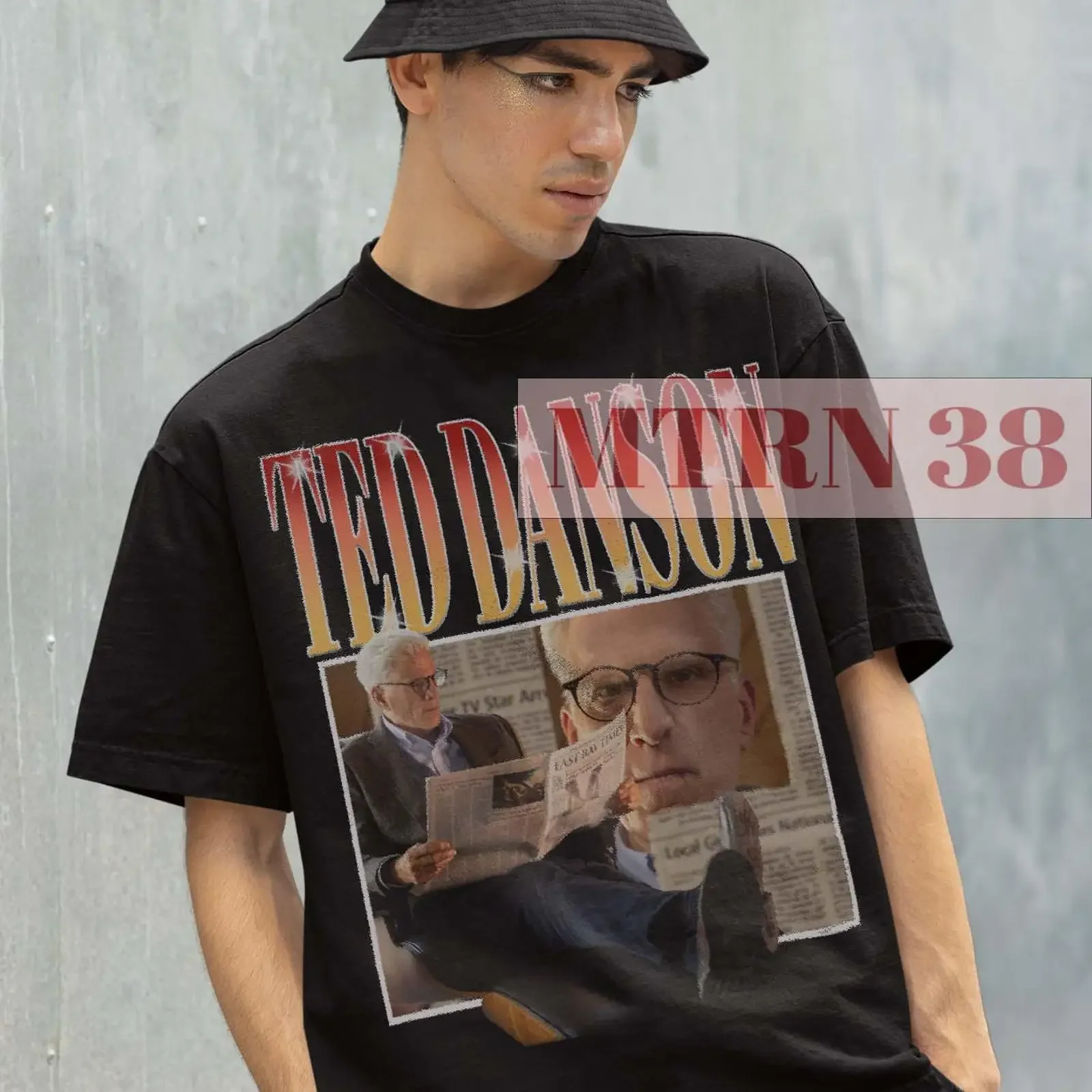 Ted Danson Retro T Shirt Vintage Movie  vintage Washed designer clothes Breathable graphic Casual Unisex Stretched fashion