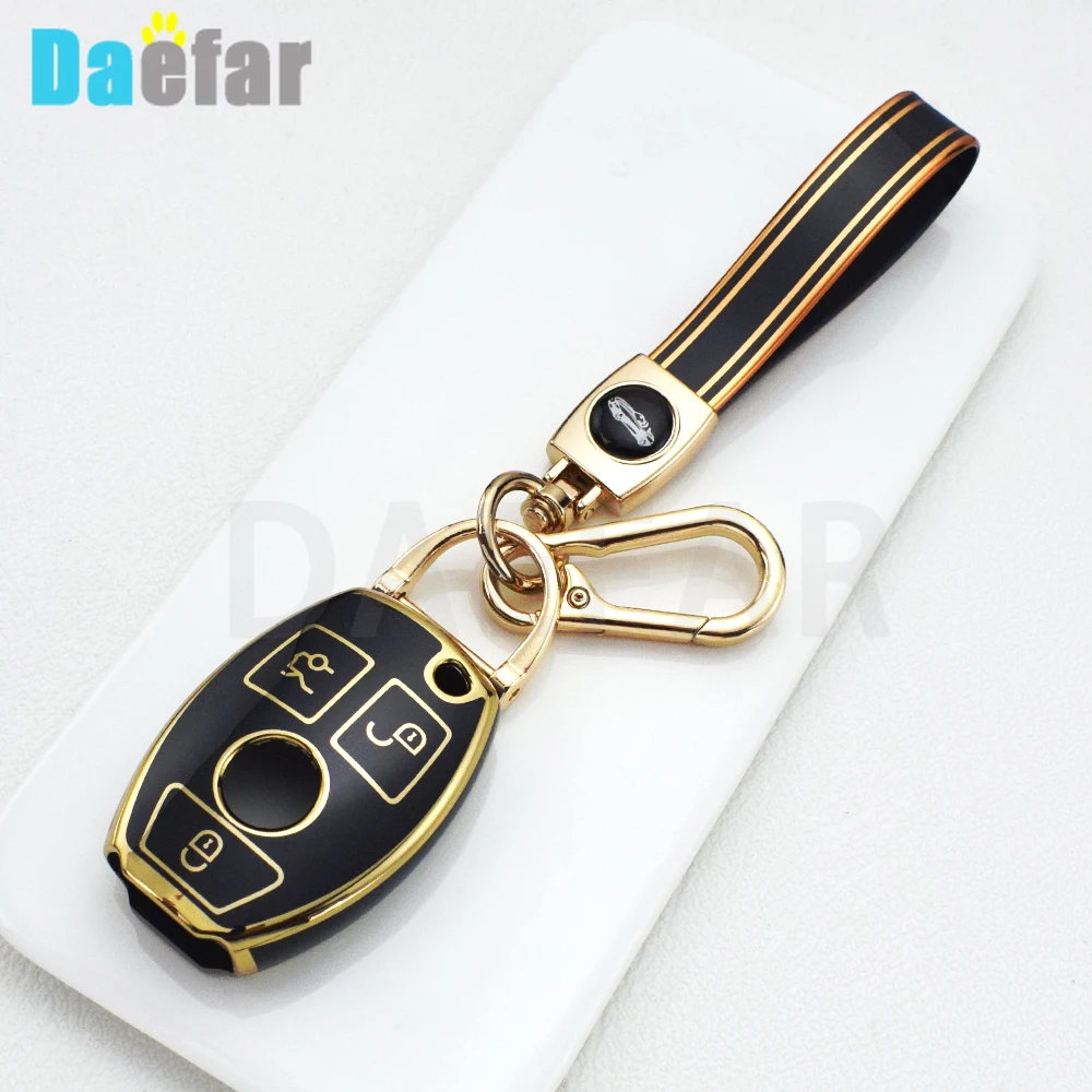 3 Buttons TPU Car Key Case Cover Shell for Mercedes Benz W203 W204 W212 C180 GLK300 CLS CLK CLA SLK C S E Class Accessories