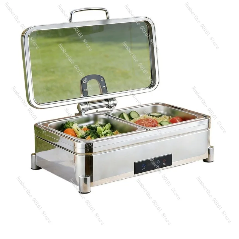 Stainless Steel Buffet Warmer, Restaurant and Hotel Breakfast Warmer, Visible Food Display, Intelligent Temperature Control