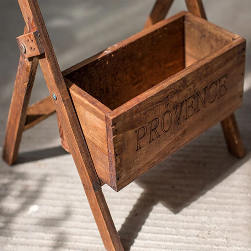 Soporte de madera Para Plantas, soporte de exhibición de flores Retro con pizarra Para interiores y exteriores, Estantes creativos Para Plantas,