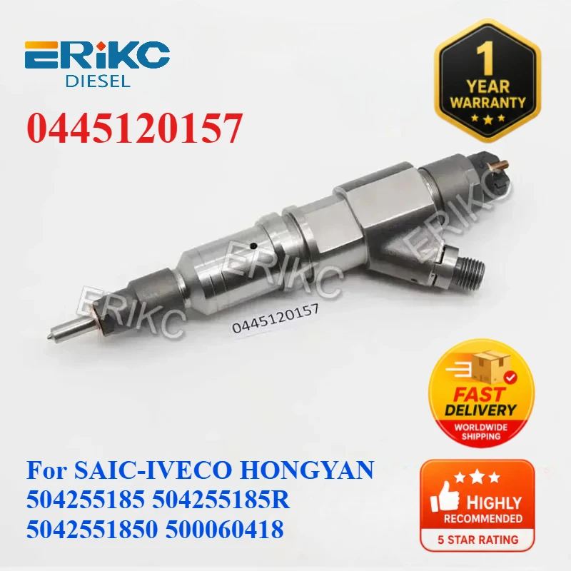 0445120157 Diesel Injector Fuel Injector Nozzle 0445 120 157 for SAIC-IVECO HONGYAN 504255185 504255185R 5042551850 500060418