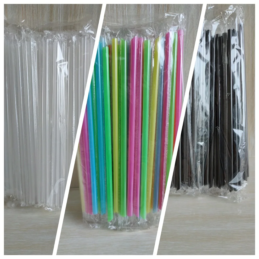 1-400PCS Milkshake Straws Bubble Boba Milk Tea Thick Straws Smoothie Cold Drinking Drinkware Bar Accessories