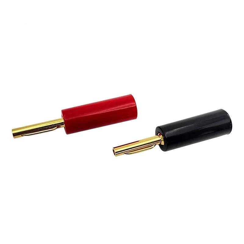 8PCS 4mm Banana Connector Gold Plated Speaker No Welding Horn Plug for Audio Video Cable Adapter