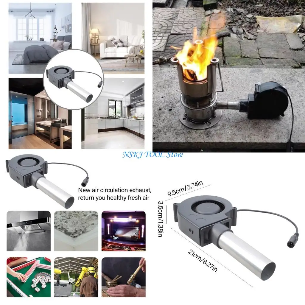 l8rc-12v-5500rpm-centrifugal-blower-with-iron-duct-for-outdoor-stove-ventilation-and-cooling