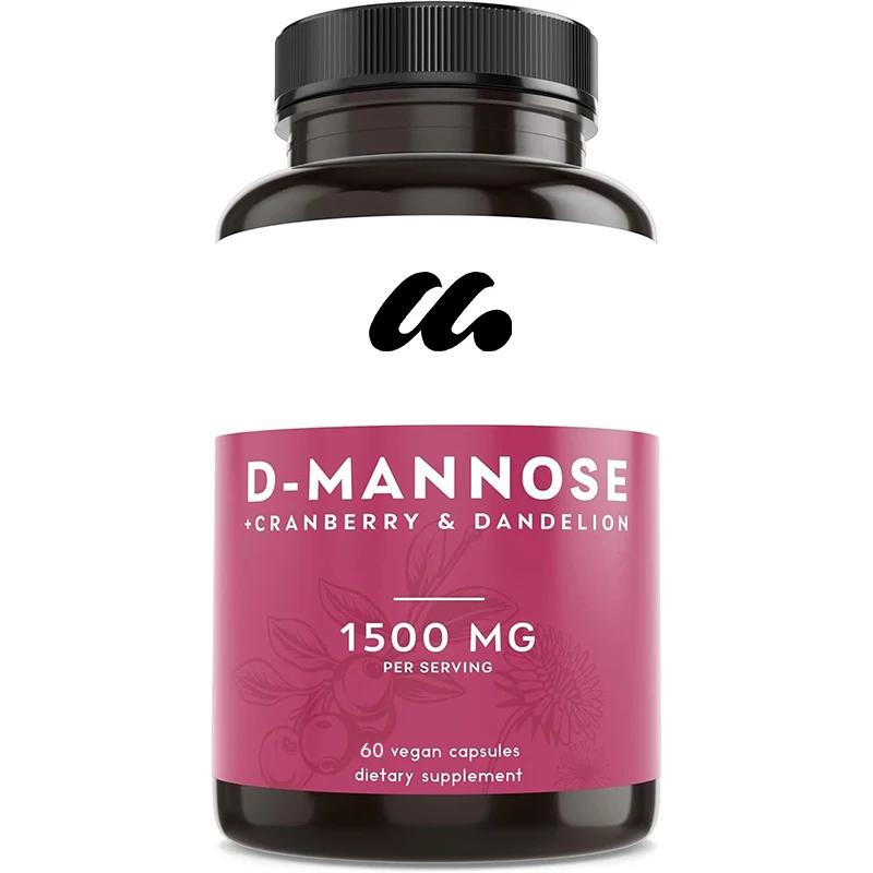 

D-mannose - with Cranberry and Dandelion -Best dmannose Capsules - NO fillers, All-Natural, Vegan - 60 Capsules