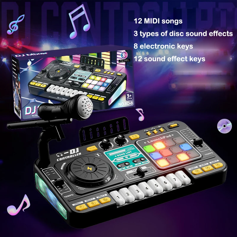 Multifunctionele DJ Mixer Controller Elektronisch orgel DJ-speler Muziek Entertainment Speelgoed Muziekinstrument Speelgoed Verjaardagscadeau voor kinderen