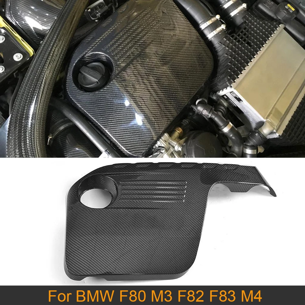 Front Engine Cover Trim For BMW F80 M3 F82 F83 M4 2014-2018 Hood Inside Engine Cover Trim Hood Bonnet Protector Carbon Fiber