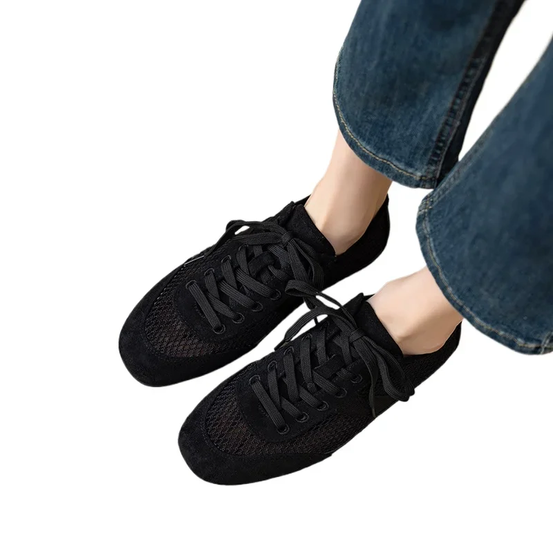 Женская обувь 2025, брендовая женская вулканизированная обувь на шнуровке, модные уличные нескользящие повседневные новые дышащие кроссовки больших размеров