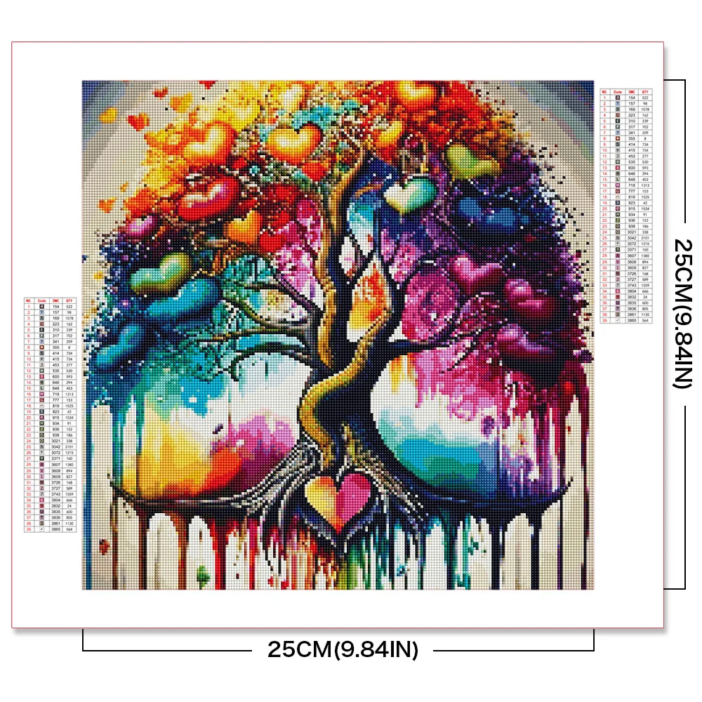 EverShine Full Square Round Drill Diamond Mosaic Tree Heart Sale Painting Landscape Rhinestone Picture Embroidery Art Home Decor