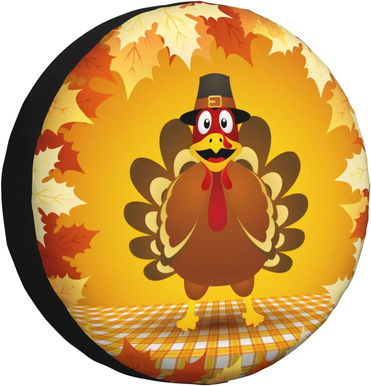 Funny Thanksgiving Spare Tire Cover Thanksgiving Turkey Wheel Tire Cover Waterproof Protectors for Trailers Rv SUV Truck