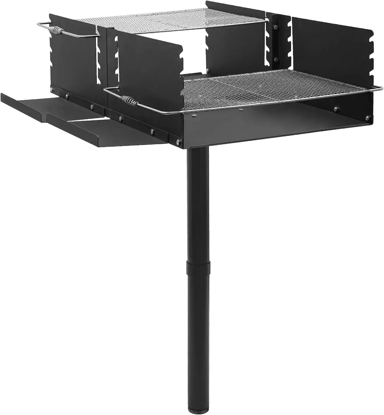 

Парковый гриль Сверхмощный угольный гриль, очень большой угольный гриль в парковочном стиле, уличный гриль с одним столбом и регулируемой высотой, барбекю