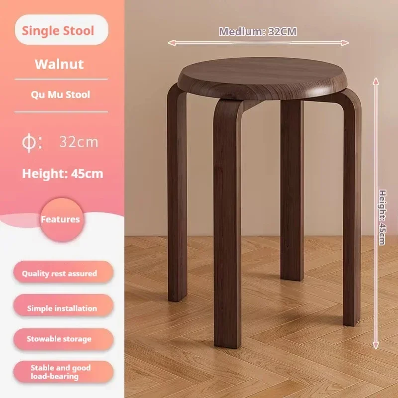 High Kitchen Stool Room Furniture Wood Storage Chair Gamer Chairs Dining Wooden Vintage ChairTabouret Design Round Office